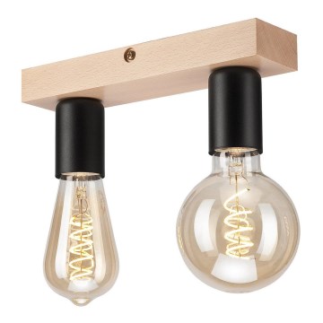Candelabro montado à superfície VITO 2xE27/60W/230V carvalho