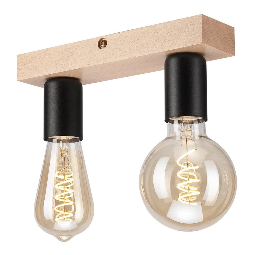 Candelabro montado à superfície VITO 2xE27/60W/230V carvalho