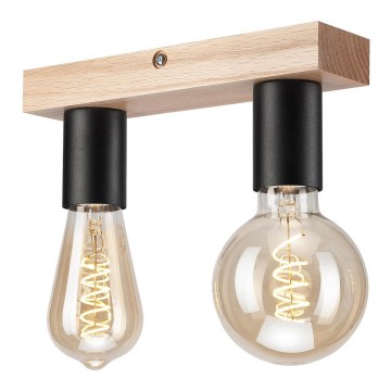 Candelabro montado à superfície VITO OAK 2xE27/60W/230V carvalho