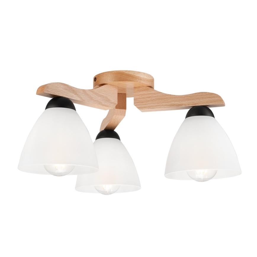 Candelabro montado na superfície ADRIANO 3xE27/60W/230V carvalho