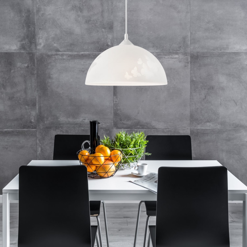 Candelabro num fio 1xE27/60W/230V borboletas