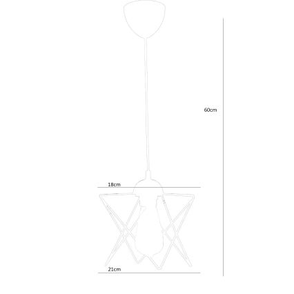 Candelabro num fio 1xE27/60W/230V