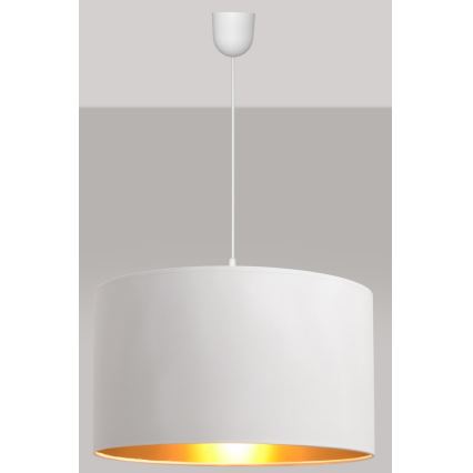 Candelabro num fio ALBA 1xE27/15W/230V d. 45 cm branco/dourado
