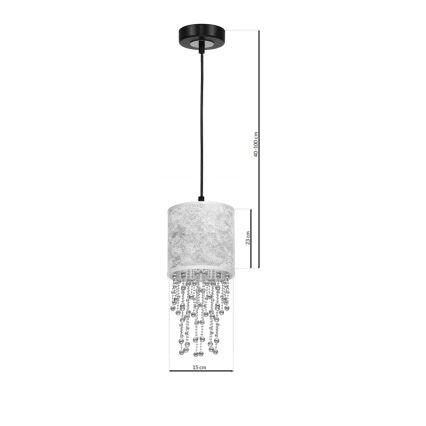 Candelabro num fio ALMERIA 1xE27/60W/230V