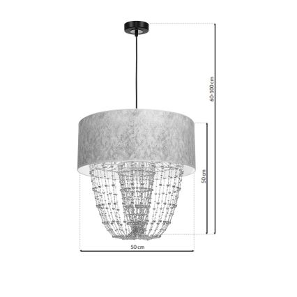 Candelabro num fio ALMERIA 1xE27/60W/230V
