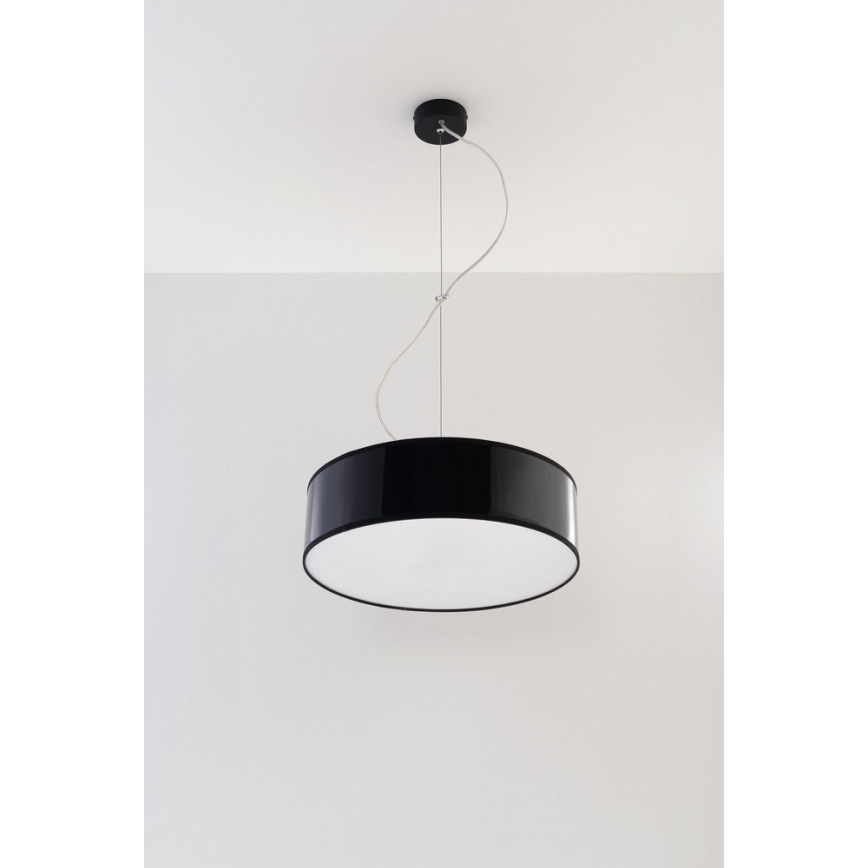Candelabro num fio ARENA 35 2xE27/60W/230V preto antigo