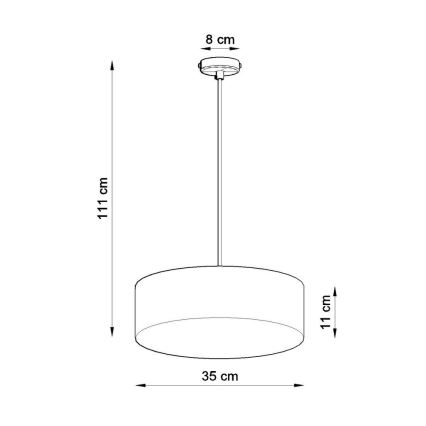Candelabro num fio ARENA 35 2xE27/60W/230V preto antigo