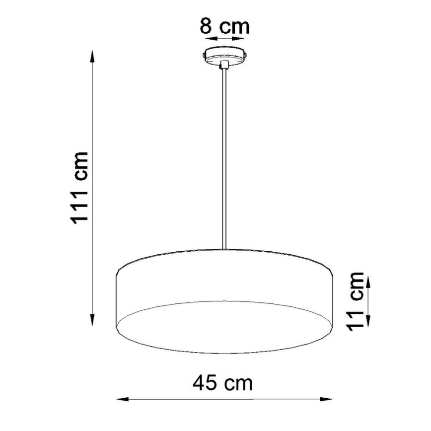 Candelabro num fio ARENA 45 3xE27/60W/230V branco