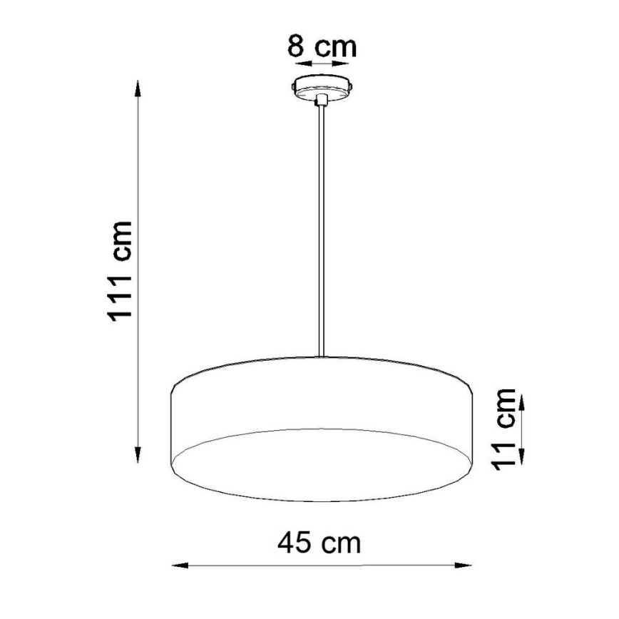 Candelabro num fio ARENA 45 3xE27/60W/230V cinzento