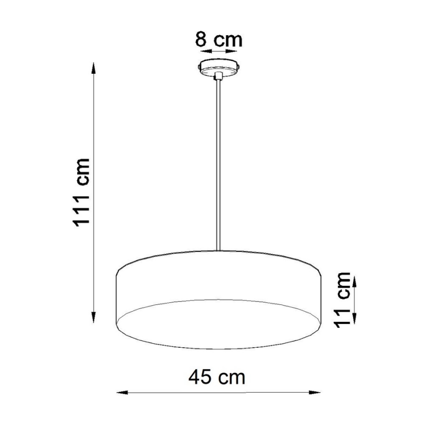 Candelabro num fio ARENA 45 3xE27/60W/230V preto antigo