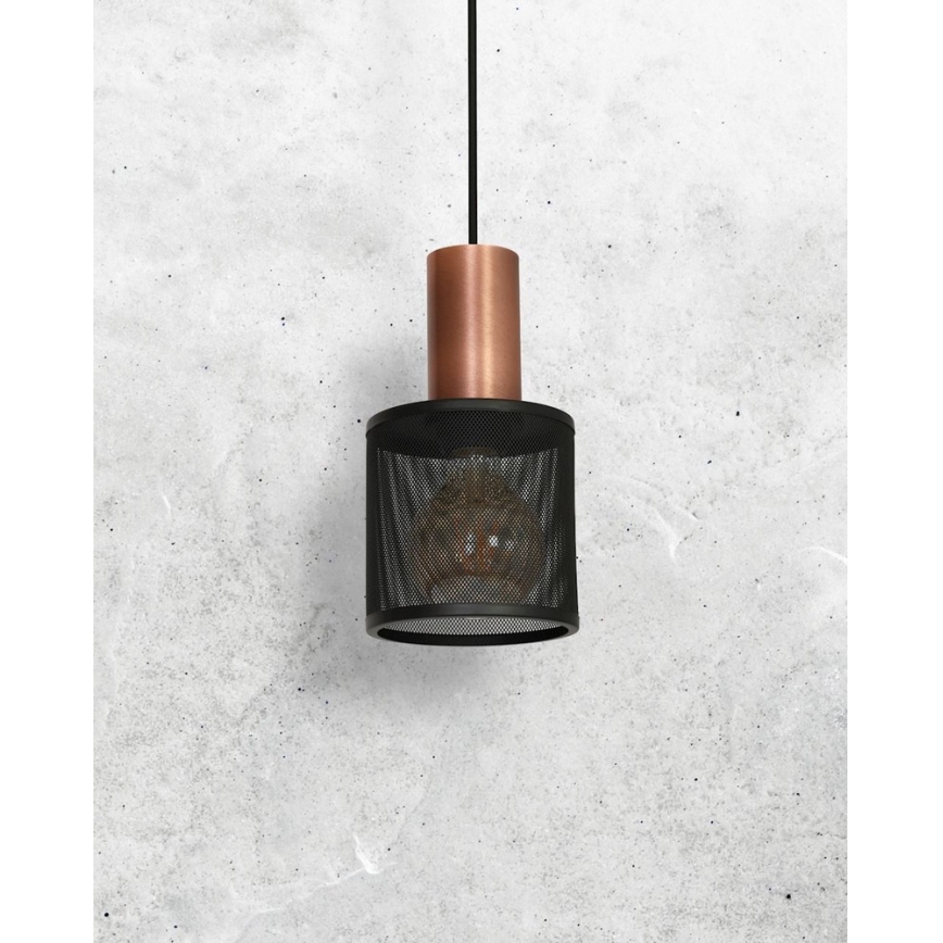 Candelabro num fio ARES BLACK 1xE27/60W/230V