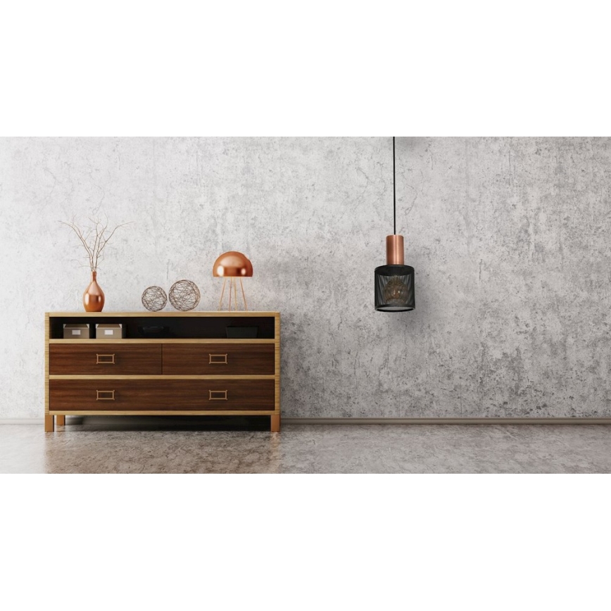 Candelabro num fio ARES BLACK 1xE27/60W/230V