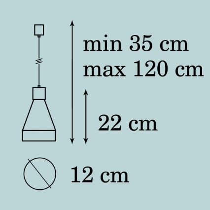 Candelabro num fio AVALON 1xE27/60W/230V