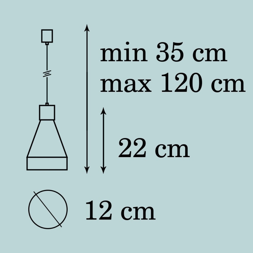 Candelabro num fio AVALON 1xE27/60W/230V