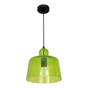 Candelabro num fio BELL 1xE27/60W/230V verde