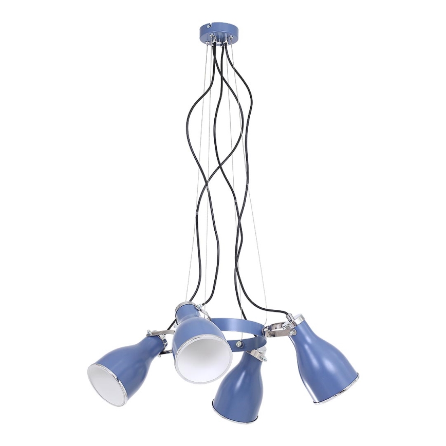 Candelabro num fio BJORN AZUL 4xE27/60W/230V