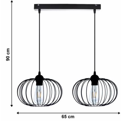 Candelabro num fio BOCCA 2xE27/60W/230V
