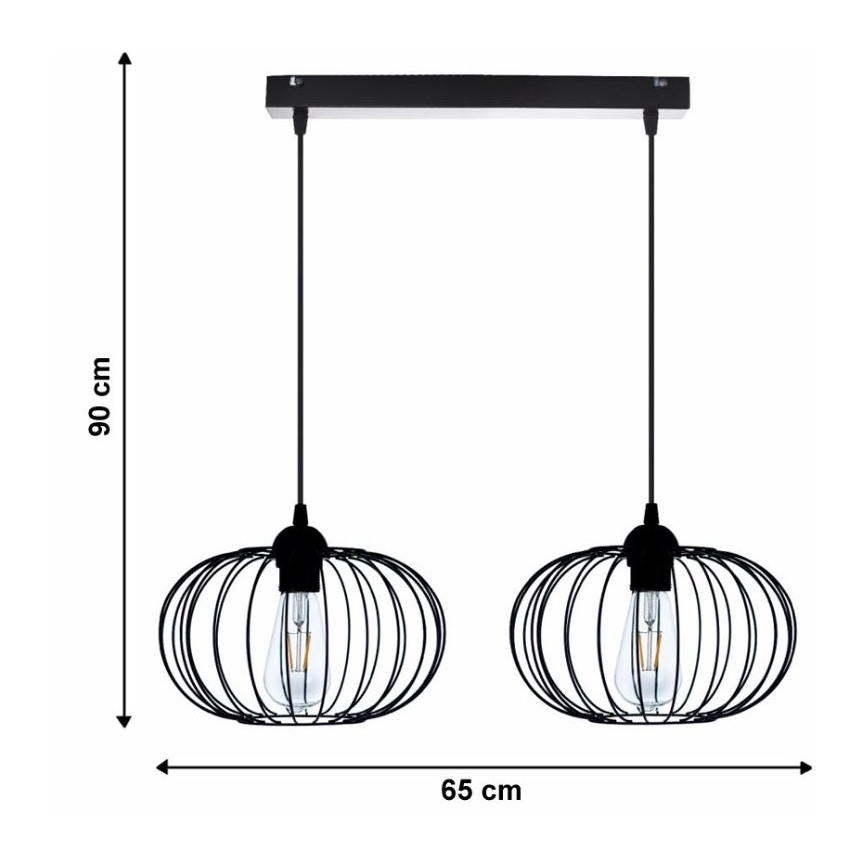Candelabro num fio BOCCA 2xE27/60W/230V