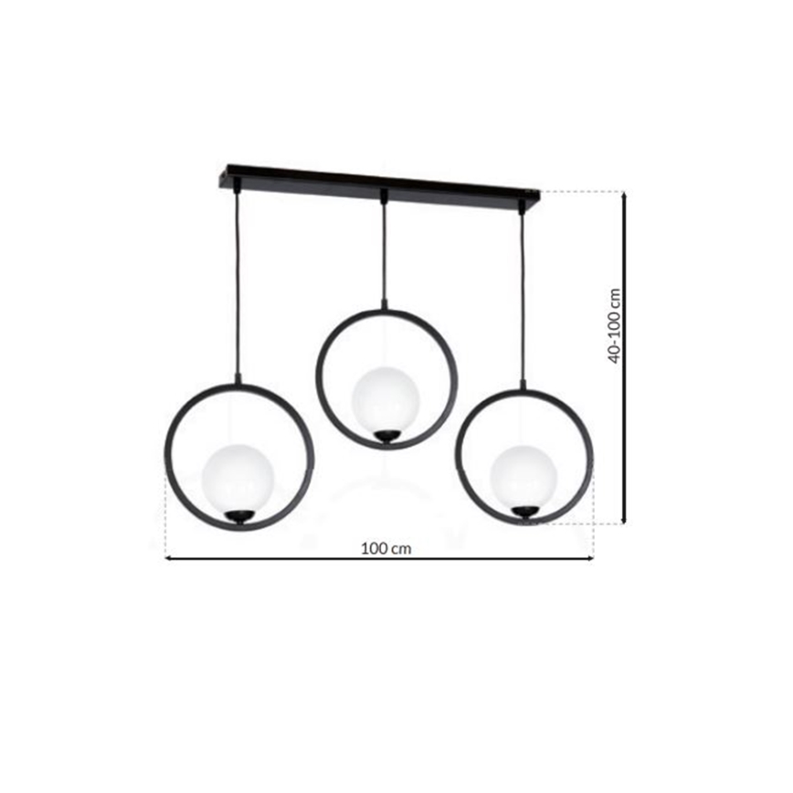 Candelabro num fio BOSTON 3xE14/40W/230V