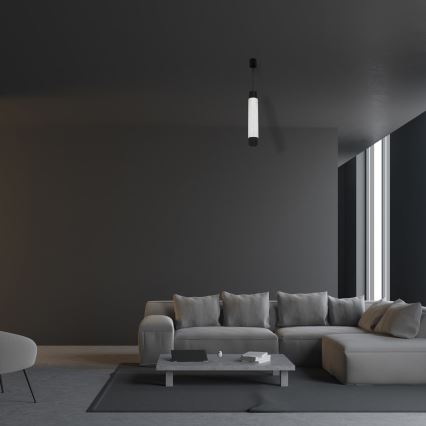 Candelabro num fio BRANCO MARBELO/PRETO 1xGU10/8W/230V