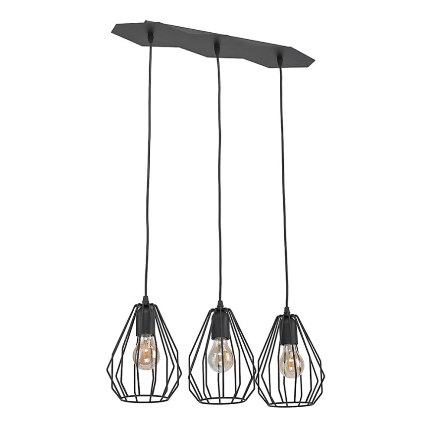 Candelabro num fio BRYLANT BLACK 3xE27/60W/230V