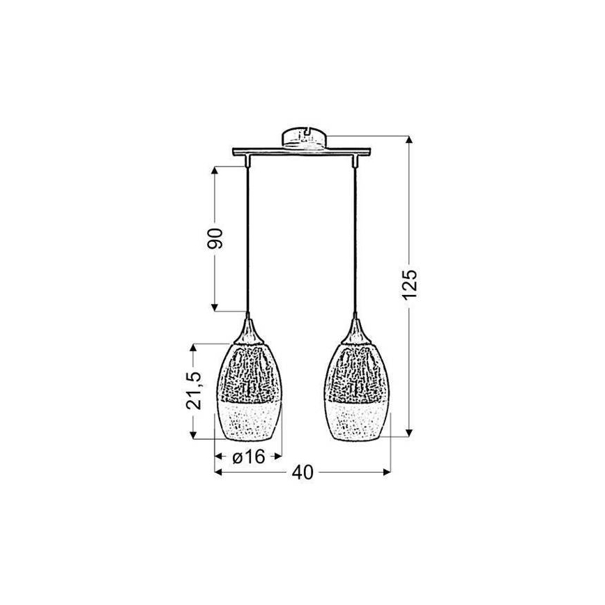 Candelabro num fio CELIA 2xE27/60W/230V
