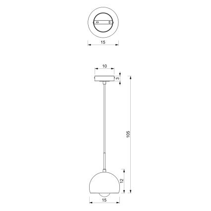 Candelabro num fio COOL 1xE27/60W/230V