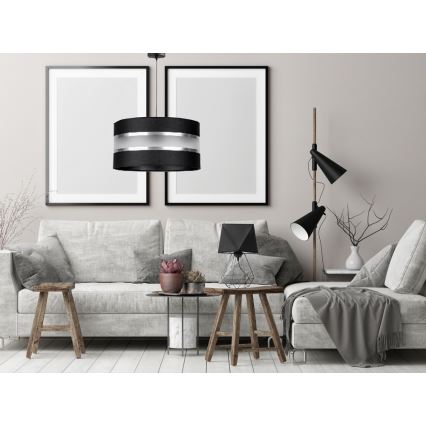 Candelabro num fio CORAL 1xE27/60W/230V preto antigo