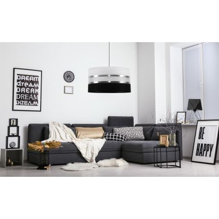 Candelabro num fio CORAL 1xE27/60W/230V preto e branco