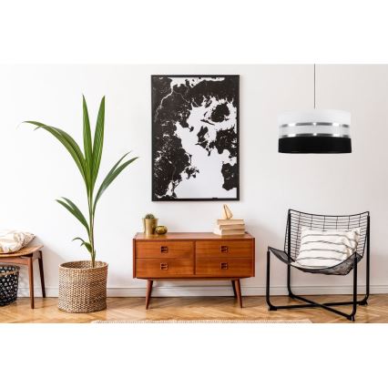 Candelabro num fio CORAL 1xE27/60W/230V preto e branco