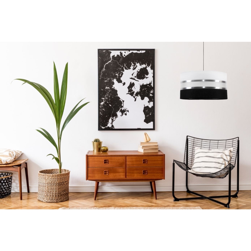 Candelabro num fio CORAL 1xE27/60W/230V preto e branco