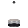 Candelabro num fio CORAL 1xE27/60W/230V preto e cinzento