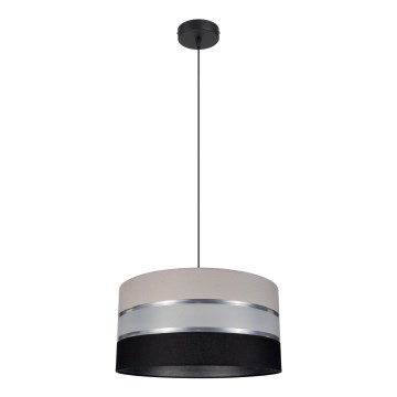 Candelabro num fio CORAL 1xE27/60W/230V preto e cinzento