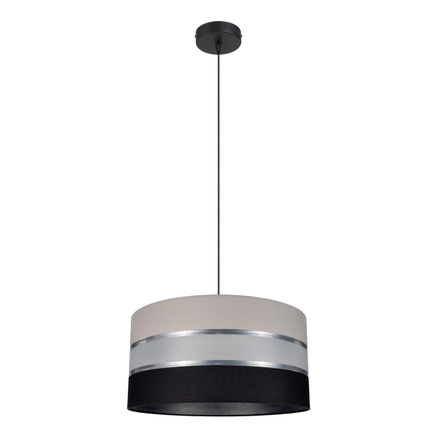 Candelabro num fio CORAL 1xE27/60W/230V preto e cinzento