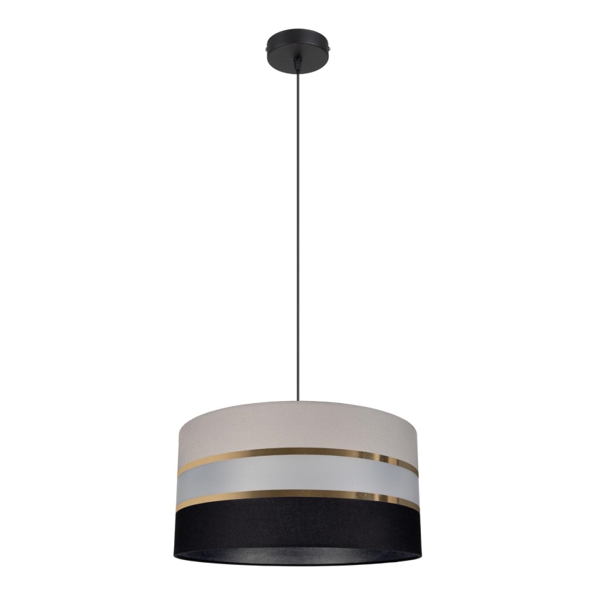 Candelabro num fio CORAL 1xE27/60W/230V preto e cinzento