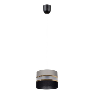 Candelabro num fio CORAL 1xE27/60W/230V preto e cinzento