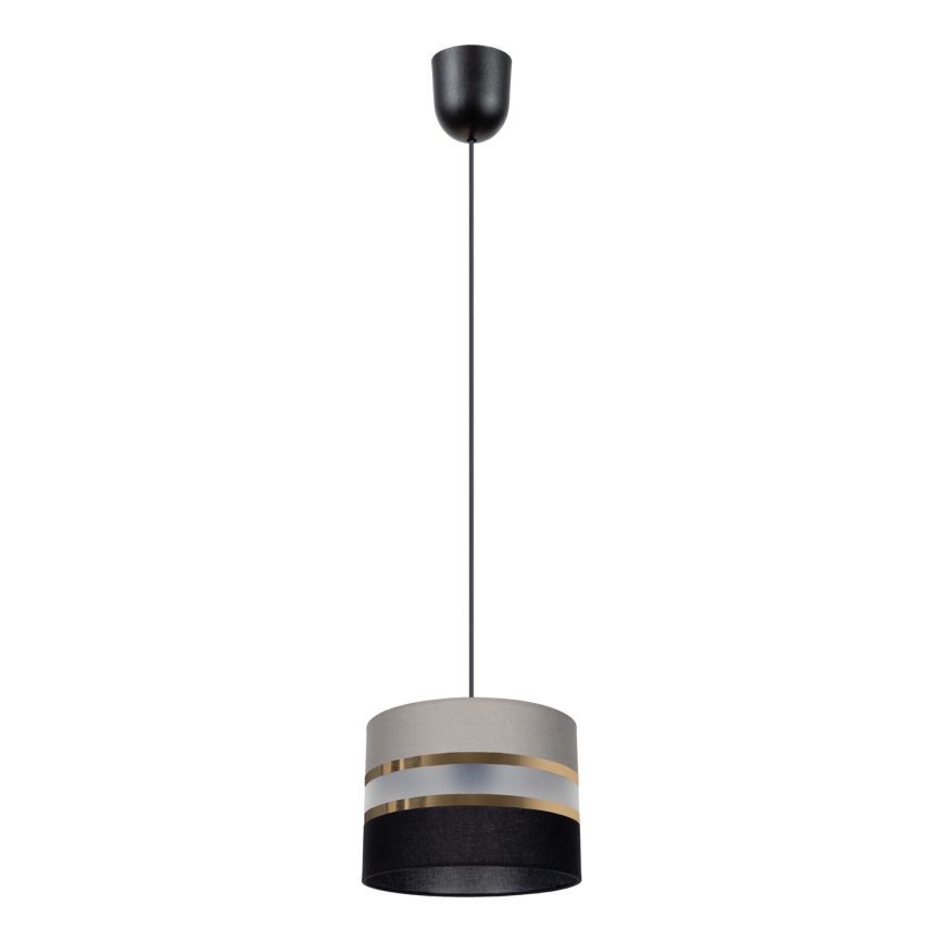 Candelabro num fio CORAL 1xE27/60W/230V preto e cinzento