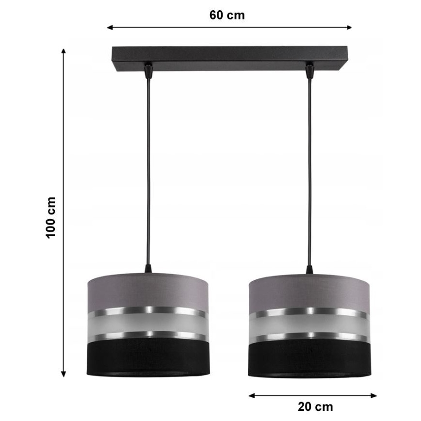 Candelabro num fio CORAL 2xE27/60W/230V