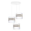 Candelabro num fio CORAL 3xE27/60W/230V branco