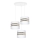 Candelabro num fio CORAL 3xE27/60W/230V branco