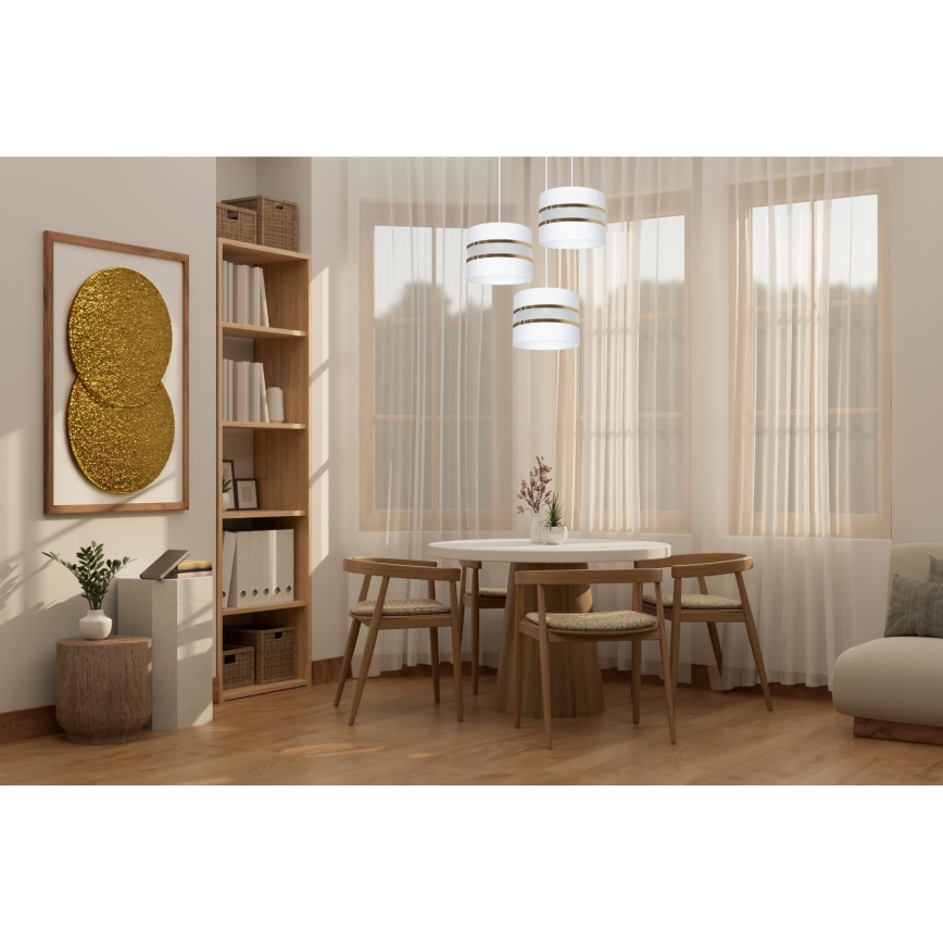 Candelabro num fio CORAL 3xE27/60W/230V branco