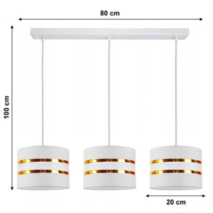 Candelabro num fio CORAL 3xE27/60W/230V