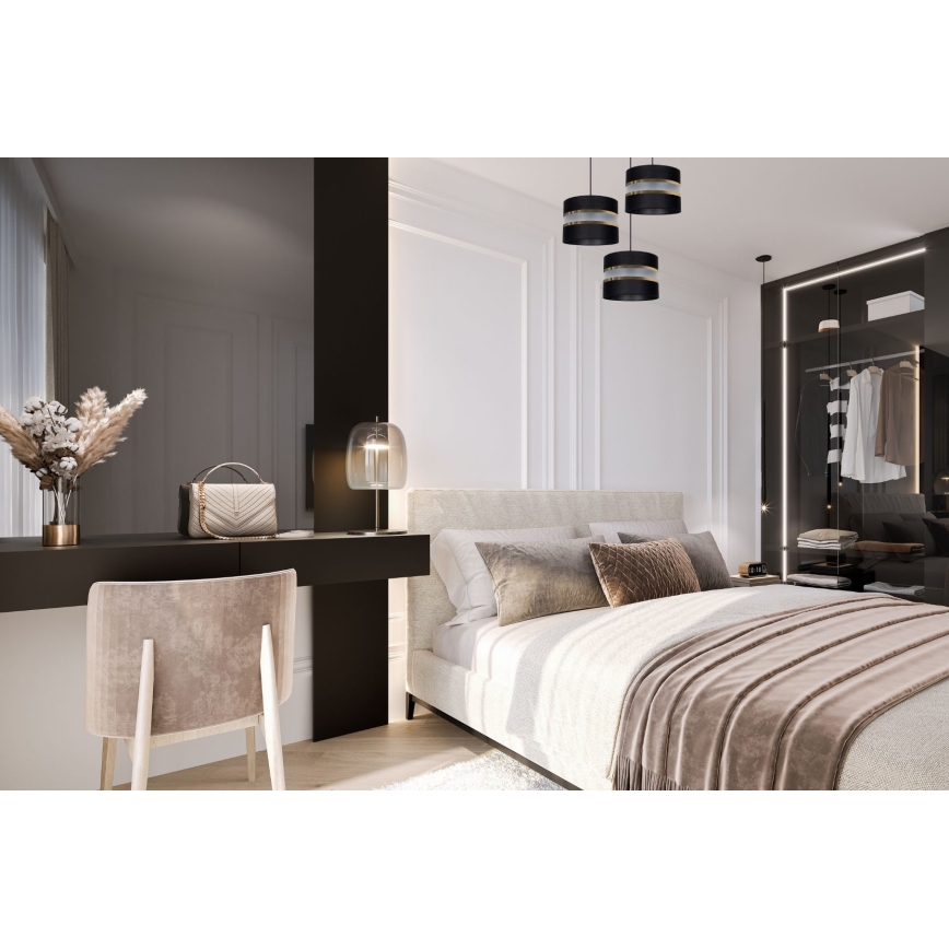 Candelabro num fio CORAL 3xE27/60W/230V preto antigo