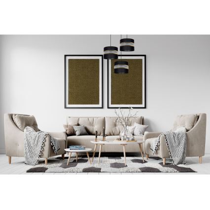 Candelabro num fio CORAL 3xE27/60W/230V preto antigo
