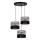 Candelabro num fio CORAL 3xE27/60W/230V preto e cinzento
