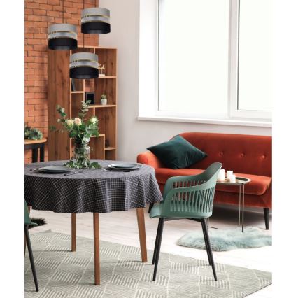 Candelabro num fio CORAL 3xE27/60W/230V preto e cinzento