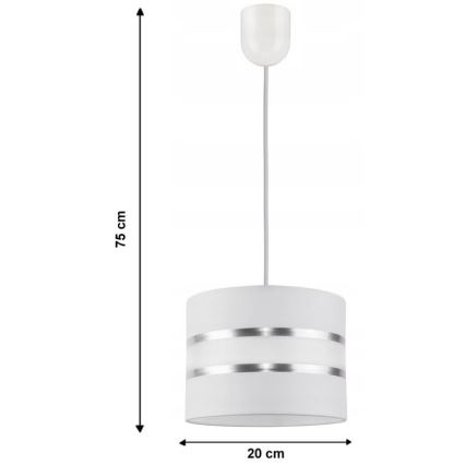 Candelabro num fio CORAL S 1xE27/60W/230V branco
