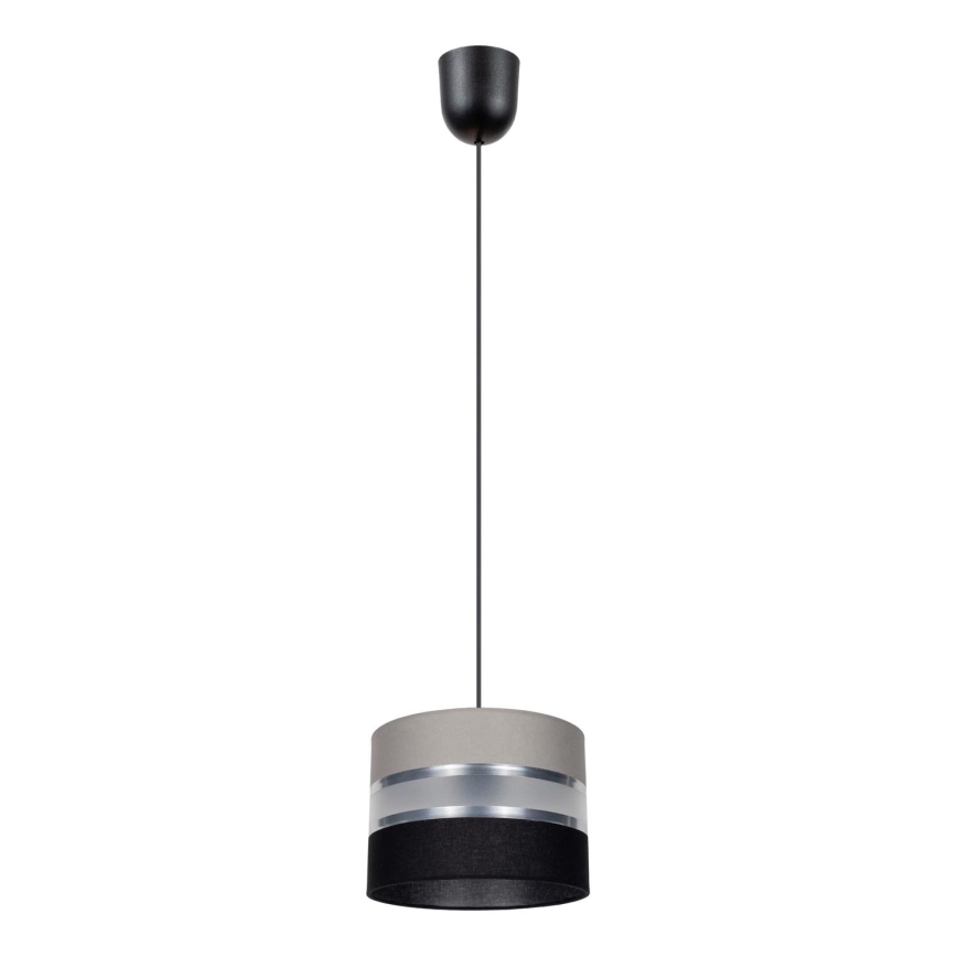 Candelabro num fio CORAL S 1xE27/60W/230V preto e cinzento