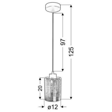 Candelabro num fio COX 1xE27/60W/230V