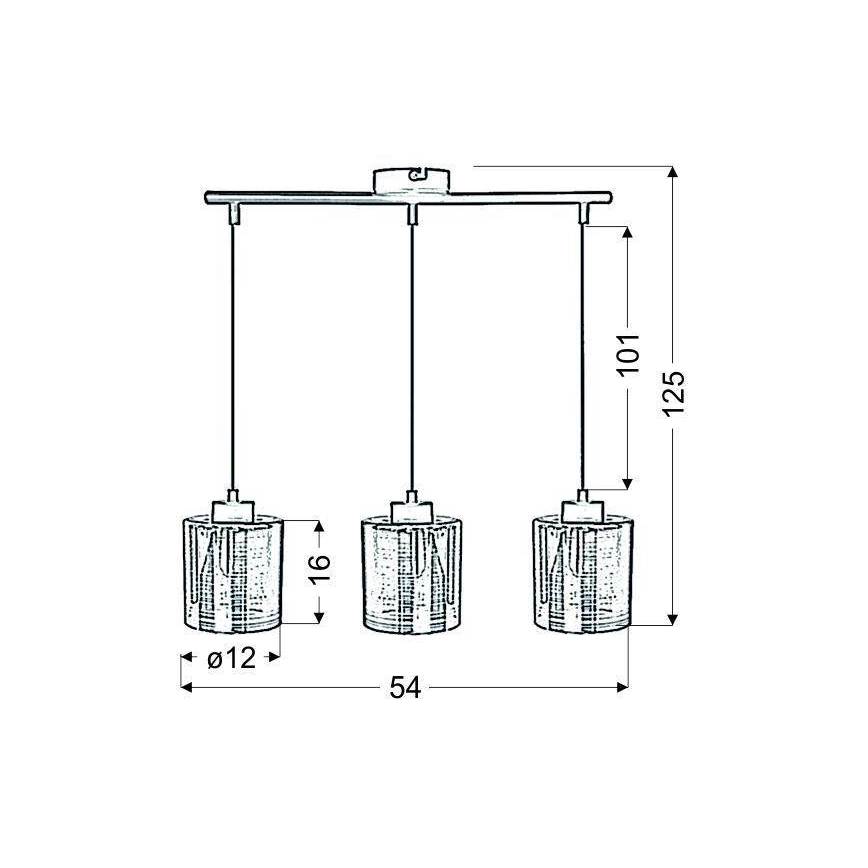 Candelabro num fio COX 3xE27/60W/230V